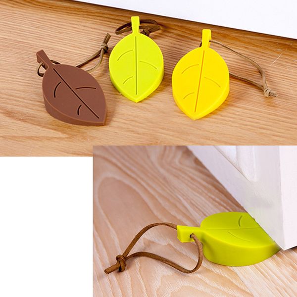 2019 Leaf Shape Door Stop Stoppers Keeps Doors Slamming Helps