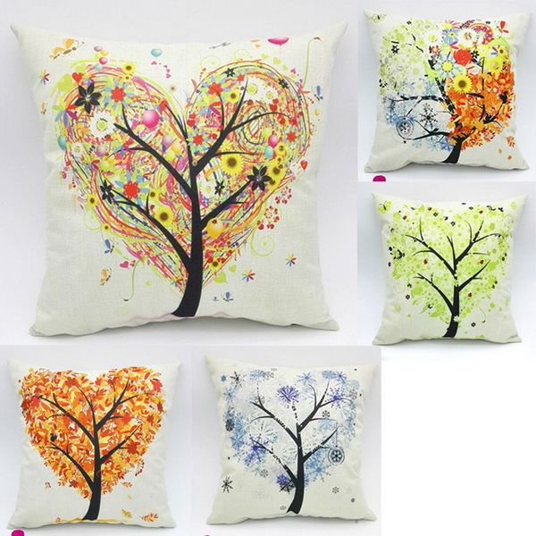 

multicolor 10 designs cushion cover pastoral floral leaf pattern thick pillow cover romantic dream korean small fresh art cotton pillowcase