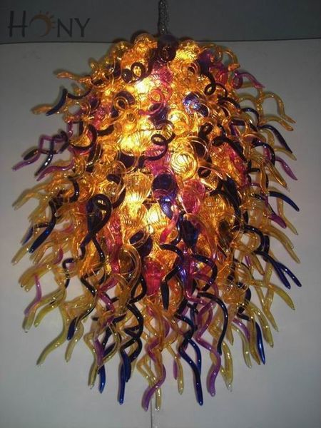 

ac led 100% handmade home lamp simple big size selling murano glass pendant lighting