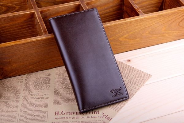 

men genuine leather wallets purses wallets men's leather long wallet classic black brown multi-card holder wallets holders, Red;black