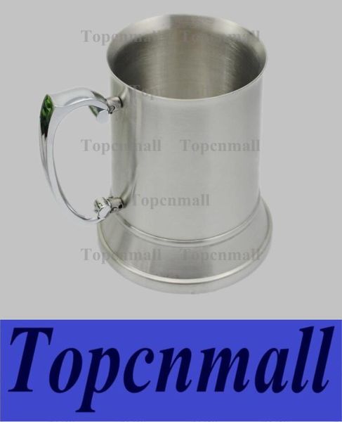 

16 ounce double wall tainle teel tankard beer mug mirror fini h