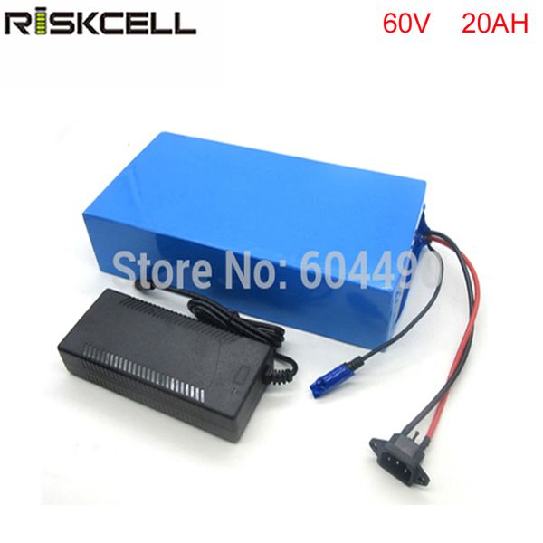 

us eu no tax scooter battery 60v 20ah electric bike battery diy 60v 2000w lithium ion battery pack with bms 67.2v 2a charger