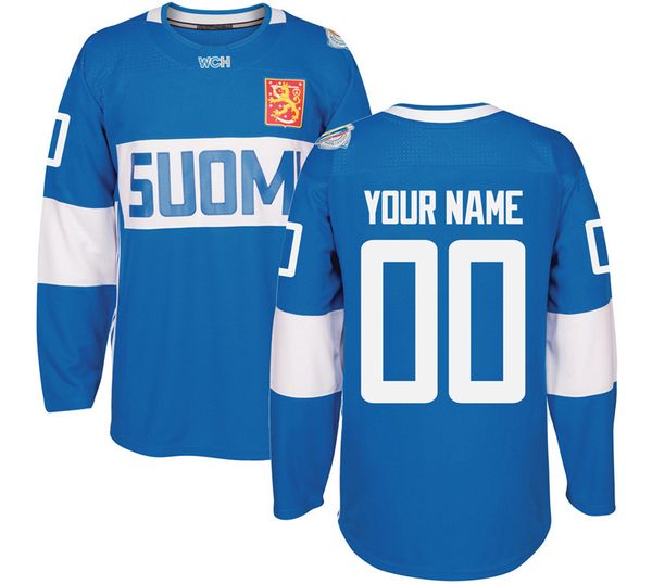 

2016 World Cup of Hockey Finland Team Jersey LEHTERA KOIVU LINDELL MAATTA BARKOV JOKIPAKKA TERAVAINEN Jerseys Any Name and Any Number