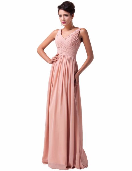 

Simple Strapless Prom Party Gowns 2019 Newest Sexy Formal Evening Dresses A-line Floor-Length V-Neck Chiffon Prom Dresses Robe de soiree