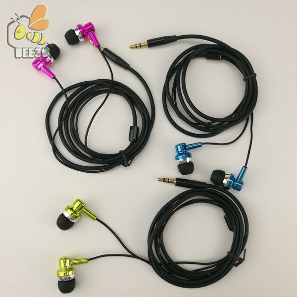 

thick wire headset earphones direct deal from factory wholesale earbuds gold blue rosered gilding for iphone 500ps
