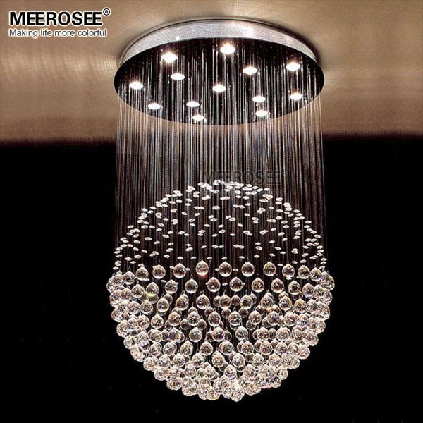 

2016 new arrival crystal chandelier round ball shape crystal light fixture lamp lustre de cristal for stair foyer l project
