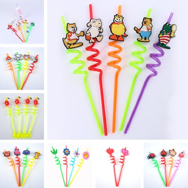 

new colorful plastic art drinking straw for wedding party birthday decoration art straws plastic straw ic704