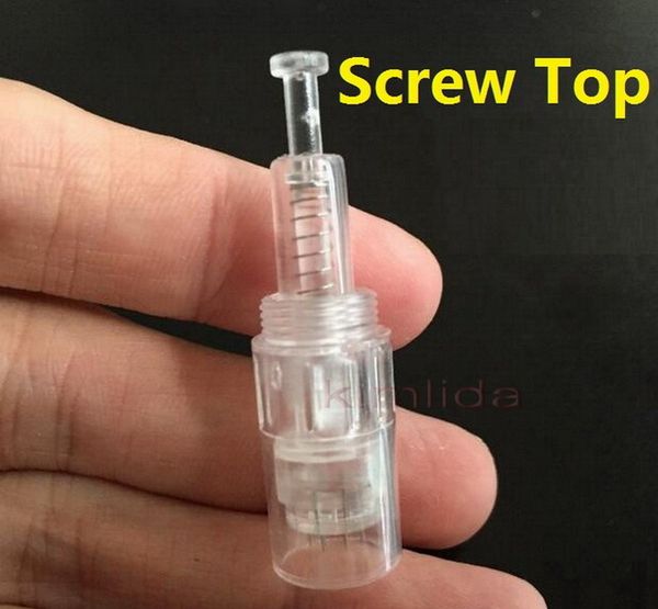 

50pcs screw derma pen needle cartridges 1 3 7 9/ 12 / 36 nano needle electric derma stamp dermapen replacement head derma tip