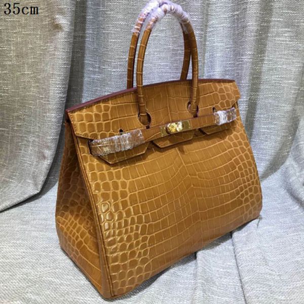 

Женщины кожа totes 100% натуральная кожа крокодил зерна блестящая кожа с ремешком меш