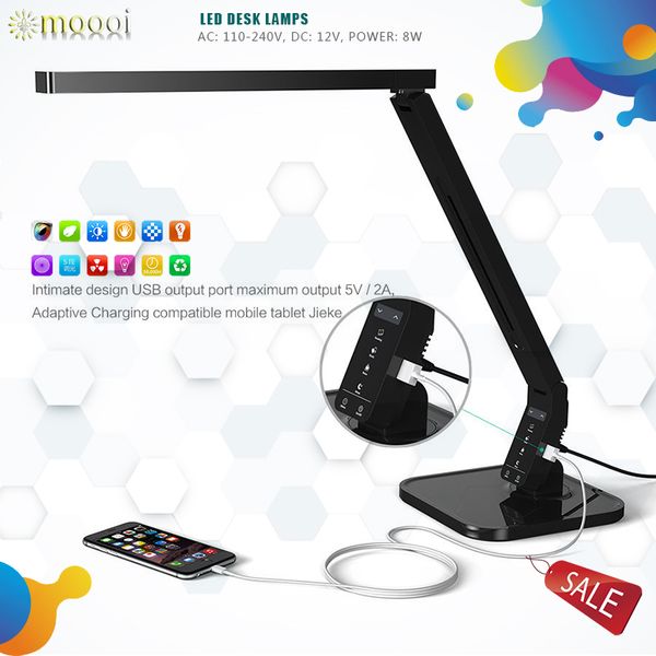 

models dimmable eye-care led desk lamp 15w and 4 kind of lighting lamp table led with dc5v2a usb charging port