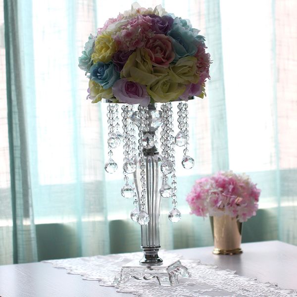 2018 Fashion Wedding Crystal Table Centerpieces Flower Vase Candy