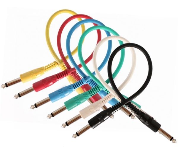 

6pcs x 30cm six color guitar effects pedal cable guitar amplifier audio cable guitar parts musical instruments