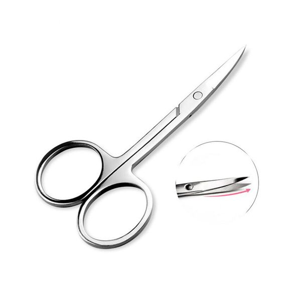 

wholesale-bioaqua stainless steel scissors eyebrow trimmer cosmetic makeup tools bending tool nose hair cut eyelid small scissors