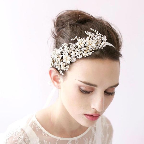 New Vintage Hair Band Head Pieces Pearls Crystals Wedding Bridal