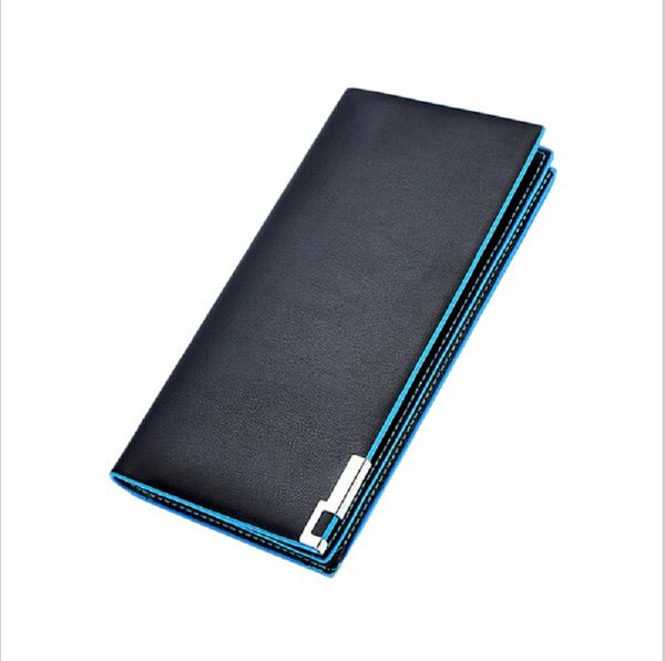 

fashion slim card holder pu quality leather men's wallet causal black men's purse super thin money wallet ing, Red;black
