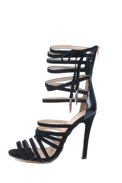 

designer shoes 2018 fashion sandals peep toe cut-outs zip high heels shoes sandalia sapato feminino melissa women shoes gladiator sandals, Black