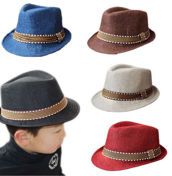 

trilby prop boy kids fashion girl cool fedora new hat trim jazz trilby 2016 cap newborn pgraphy hat contrast kcgid, White;black