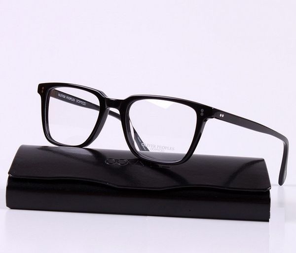 

vintage optical glasses frame oliver peoples 5031 brand designer plank frame eyeglasses for women and men round myopia frames with case, Black