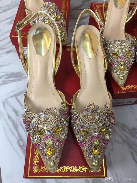 

Свадебная обувь для невесты Высокий каблук Кружева и Diamond Plus Размер шампанского