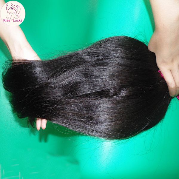 New African Girl Mama Love Sleek Weave Straight Virgin Brazilian