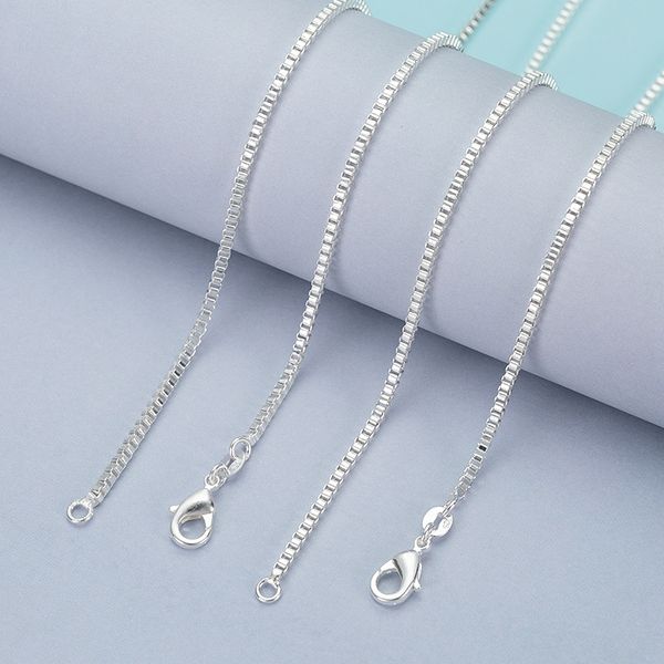 

Стерлингового серебра 925 коробка цепи Ожерелье для подвески ювелирные изделия де