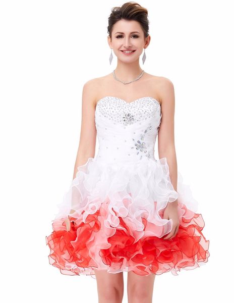 

Celebrities Prom Dresses 2019 Blue Short Cocktail Dresses robe sexy organza Beading Elegant Strapless ball Prom gown Knee-Length party gowns