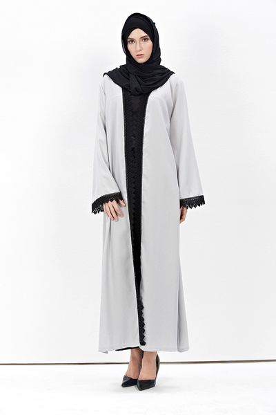 

new muslim women long sleeved lace kaftan dress plus size islamic open abaya dress -xxl robes, Red