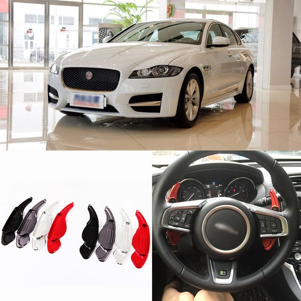 

2pcs alloy add-on steering wheel aluminum shift paddle shifter extension for jaguar xf