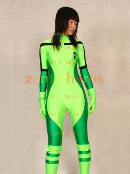 

rogue x-men green superhero lycra spandex catsuit no hood halloween party cosplay zentai suit, Black;red