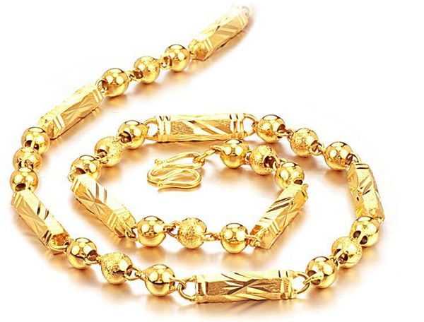

Бесплатная доставка Новый Fine Jewelry Wholesale - 24k золото заполнено ожерелье длина: 55 см ш