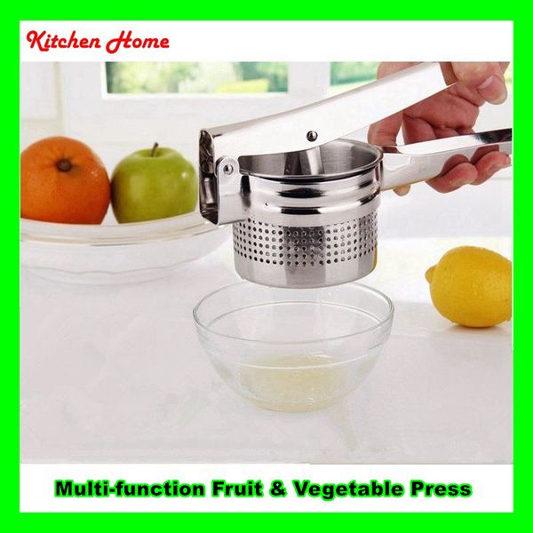 

multi functional vegetable puree fruit juicer potato garlic presser maker stainless steel kitchen potato masher ricer big size