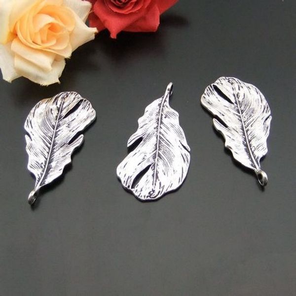 

5pcs antiqued silver zinc alloy leaf charms pendants diy jewelry making au01298 jewelry making, Bronze;silver