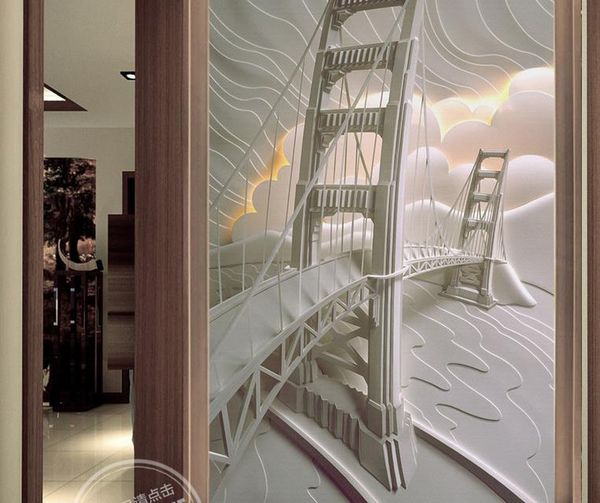 

customized wallpaper for walls embossed san francisco, usa mural 3d wallpaper