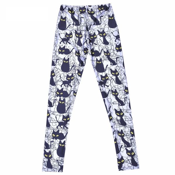 

sport fans high elastic slimt fit cats camouflage pants digital full print leisure capris slim fit trousers pwdk22-03 wr, Black;white