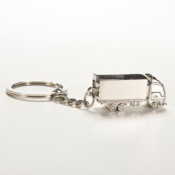 

cute metal keychain 2016 gift mini truck key chain key ring, Silver