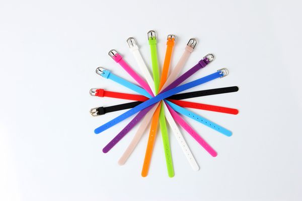 

8 мм окружающей среды силиконовой резины браслет мягкие конфеты цвет силиконовые