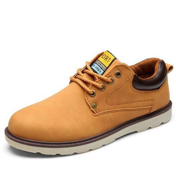 

solid casual shoe leather spring pu flat with man fashion shoes lace-up autumn men waterproof vbebq, Black