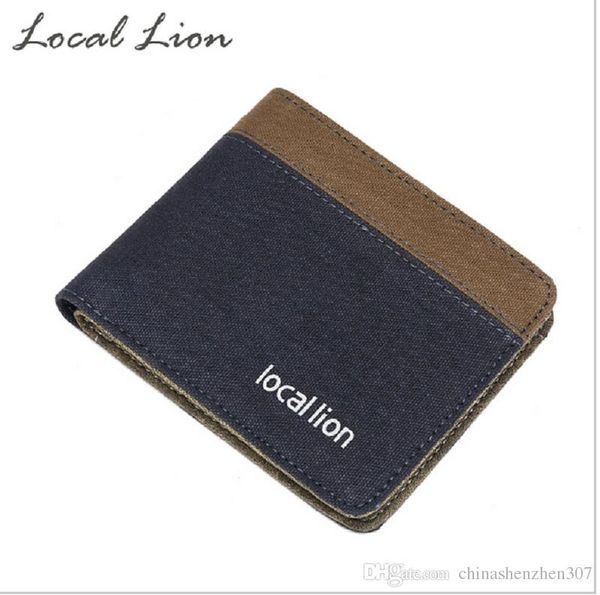 

2016 new canvas men's wallet short wallet for male muti pockets cash purses casual wallets card holder, Red;black