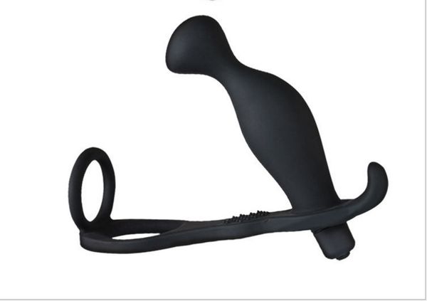 Prodotti del sesso Silicone Massaggiatore della prostata maschile Masturbazione maschile Punto G Plug anale Cock Ring Butt Plug Giocattolo del sesso per uomini Gay PY764 q171124