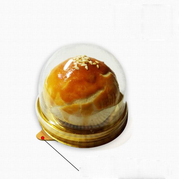 

single individual moon cake tray boxes gold black round plastic cake box mooncake pvc boxes food gift packaging boxes