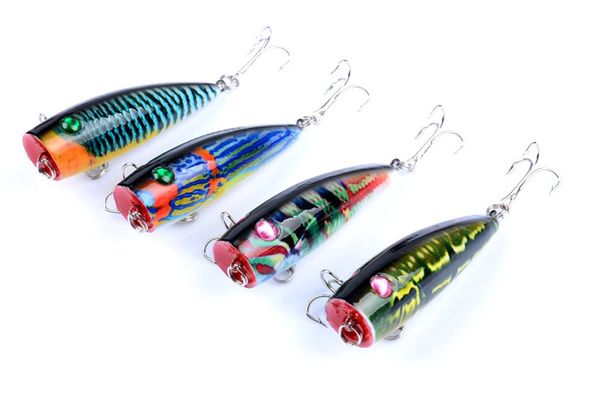 

2017 colorful painted laser popper bait 6.8cm 8.7g swimming depth 0.2-0.8m floating fishing poper wobbler artificial lure