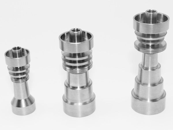 

in stock universal grade 2 ti nail 10mm& 14mm&19mm 6 in 1 domeless titanium nail for oil rigs dab glass water bong