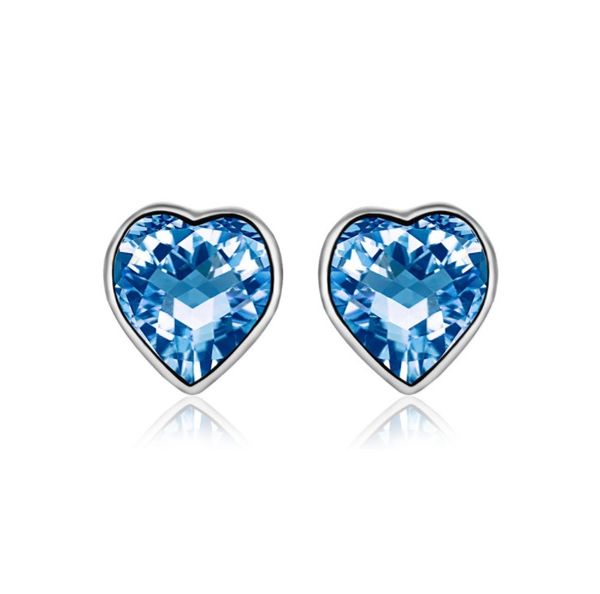 

fashion jewelry 925 silver triangle cone pandora earrings female crystal from swarovski simple temperament wild, White