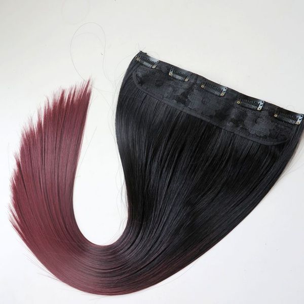 Clip In Ponytail Synthetic Straight Hair 120g 22inch Ombre