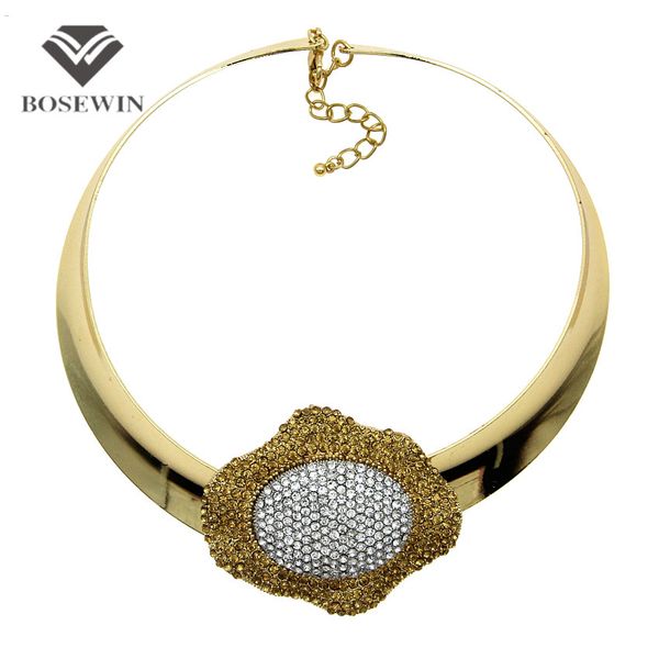 

Punk Flower Chokers Necklace Women Fashion Rhinestone Inlay Torques Bib Collar Big Statement Necklaces Maxi Jewelry CE4018