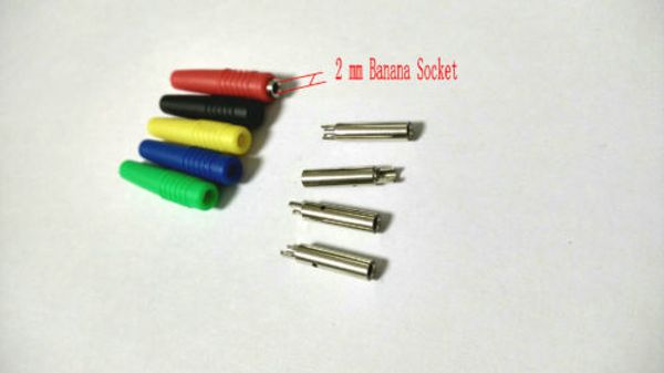 ADATTATORE per test di saldatura con presa a banana da 2 mm in rame a 5 colori da 100 pezzi