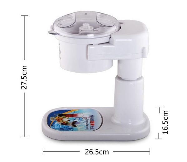 

2l electric ice crusher snow ice shaver shaved ice machine snow cone 220v 13-22w 304 stainless steel knife white c001
