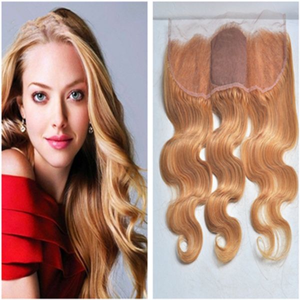 

Virgin brazilian blonde ilk ba e lace frontal clo ure 13x4 body wave 27 honey blonde ilk ear to ear full lace frontal 13x4