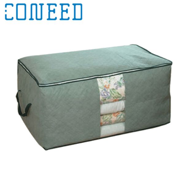 Wholesale- Coneed Bamboo charcoal clothing storage bag Quilt storage case Bedding organizer quality first DROP SHIP