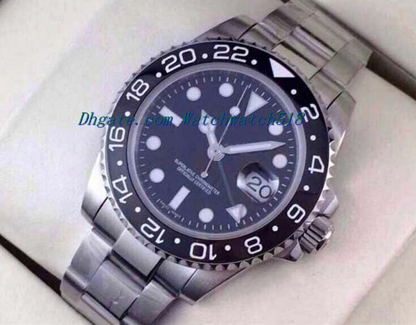 

2018 luxury watches 116710 stainless steel bracelet black ceramic bezel mens wrist watches automatic mens sports watch, Slivery;brown